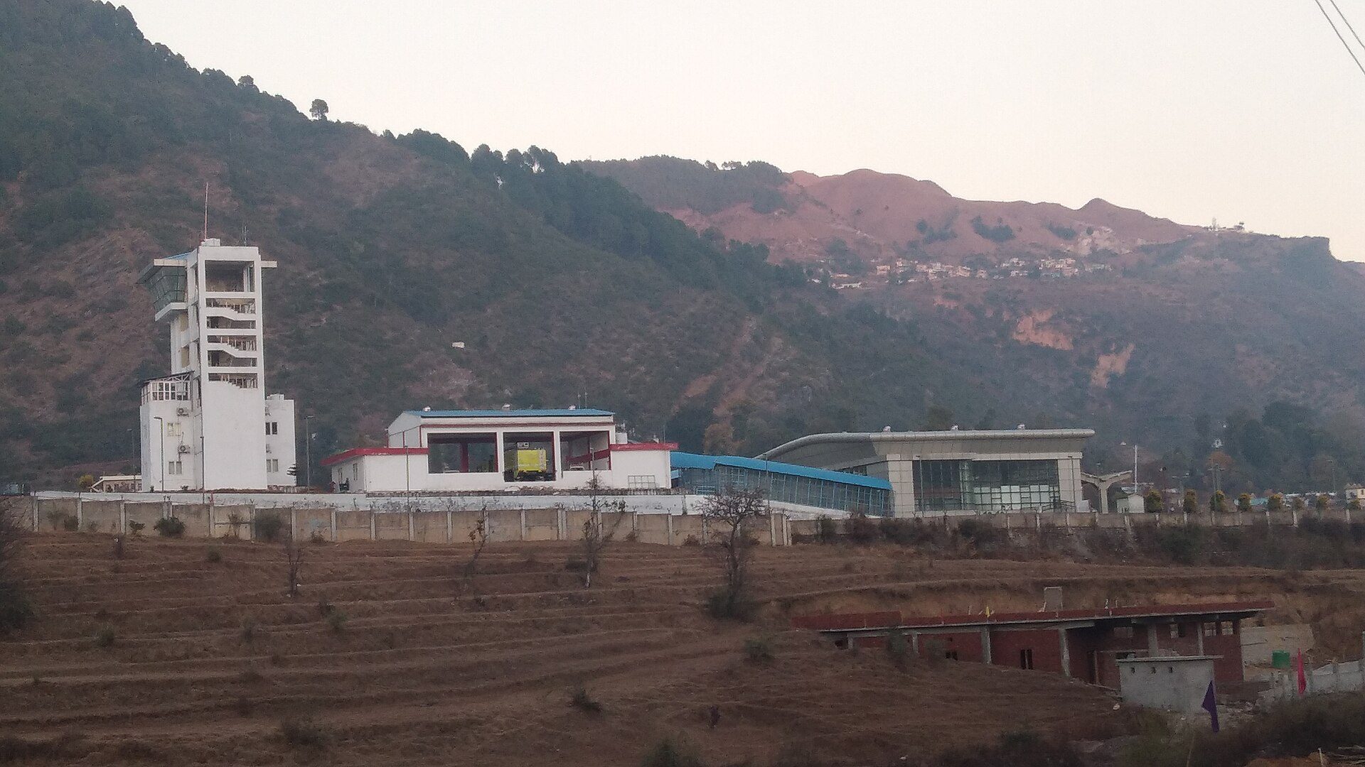 The airport in the evening