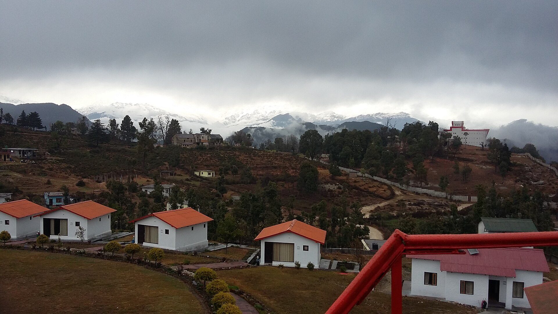 The Himalayan range seen from Chaukori